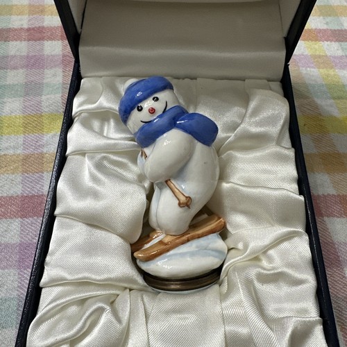 Halcyon days skiing snowman - skiing,